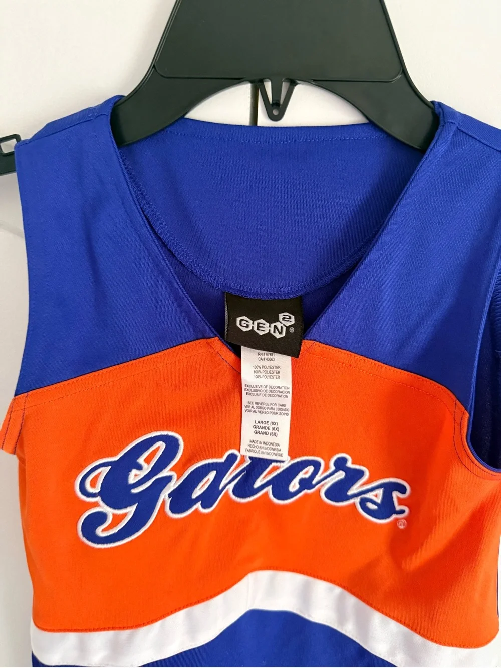 Florida Gators Cheer Uniform Dress Youth  6X  Blue Orange NCAA Cheerleading